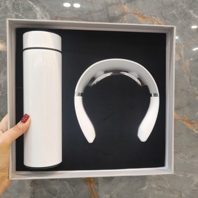 ست هدیه فلاسک استیل و ماساژور گردن الکتریکی